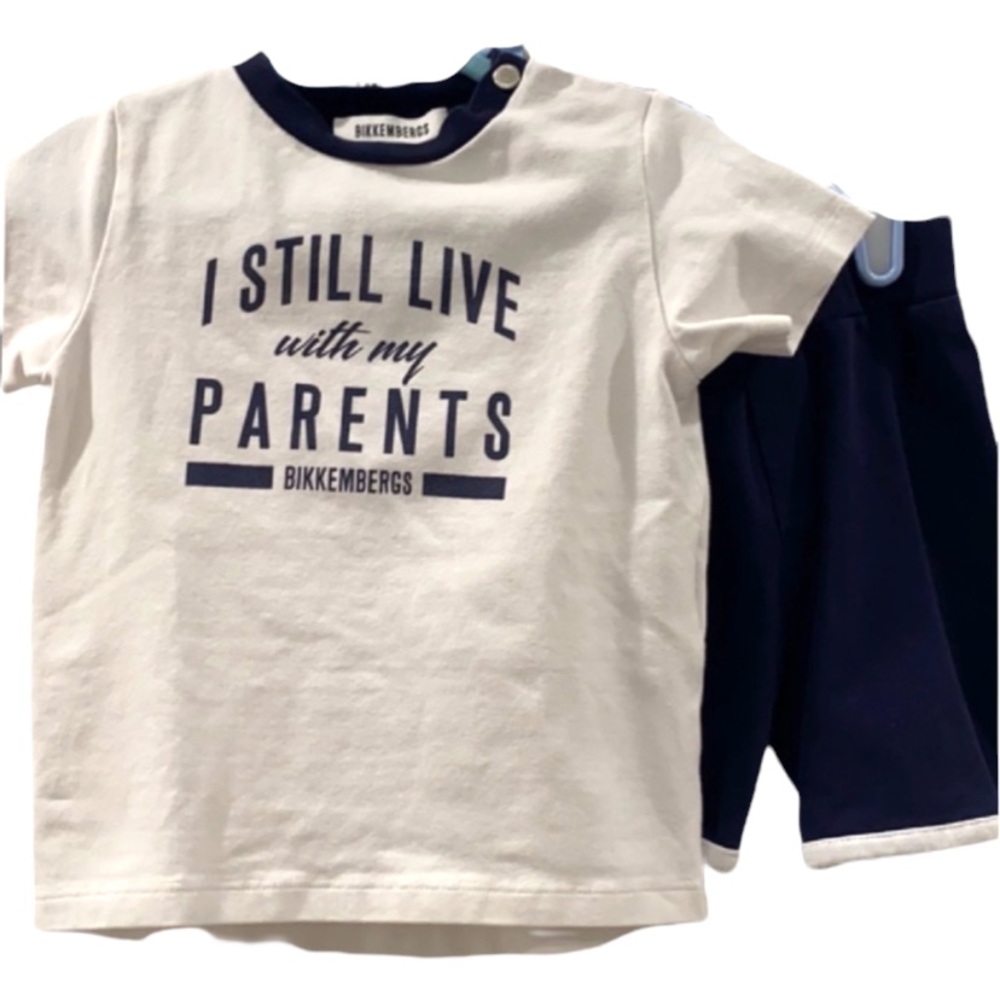 BIKKEMBERGS set shorts tee shirt 12 months I still live with my parents